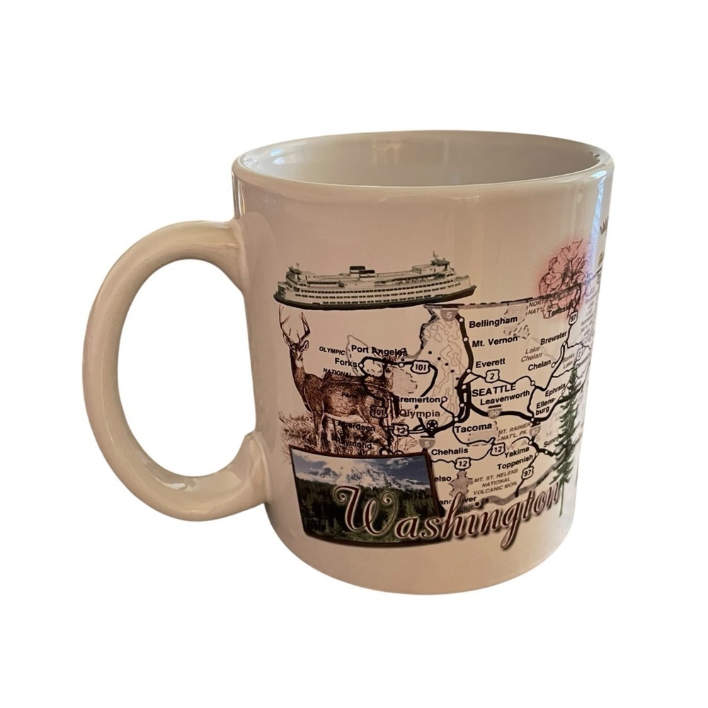 Certified International Collectible Souvenir Mug, Washington State, 20 Oz.